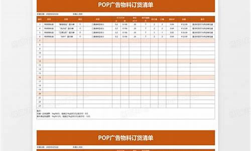 体育赛事广告物料清单模板_体育赛事广告物料清单模板下载